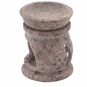 Bewitching Small Soapstone Oil Burner 8cm – Three Moon Pentagon | holders & Burners | Niffty Witchy Supplies UK holders & Burners, enchanted for 