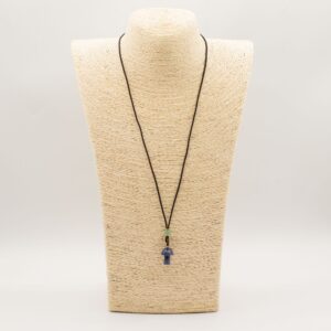 Haunted Cord Necklace Gemstone Pendant – Sodalite Mushroom | Niffty Witchy Supplies UK in Jewellery style, bloodstone beltane dark incantation with moon m