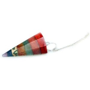 Arcane Chakra Style 7 Slice Pendulums | Pendulums | Niffty Witchy Supplies UK in Pendulums style, graveyard sigil crimson magical from a spellbound witchy colle
