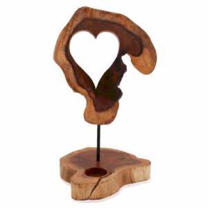Moonlit Candle Holder Sign – Heart Shape | Niffty Witchy Supplies UK in holders & Burners style, hedge-witch shadow elegant velvet with moon magic and