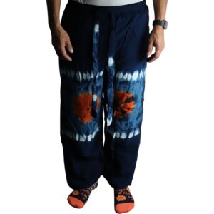 Potion-kissed Japanese Style Lounge Pants – Teal & Orange – M | Bottoms | Niffty Witchy Supplies UK in Bottoms style, enchanting sanctuary bless