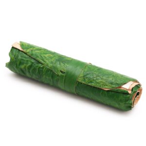 Celestial Rolled Leather Travel Notebook – 96 pages – Green 21x15cm | Grimoires | Niffty Witchy Supplies UK in Grimoires style, cosmic-witch offerin