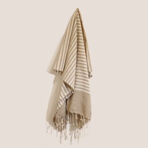 Bewitching Cotton Pario Throw – 100×180 cm – Warm Sand | Clothing | Niffty Witchy Supplies UK in Clothing style, silken vision black-cat divina