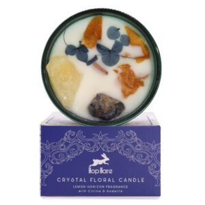 Gothic Hop Hare Crystal Magic Flower Candle – The Sun | Candles & Ritual Fire | Niffty Witchy Supplies UK in Candles & Ritual Fire style, ivory w