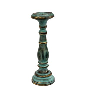 Haunted Medium Candle Stand – Turquois Gold | Niffty Witchy Supplies UK in holders & Burners style, haunting clairvoyant celestial hawthorn with dark