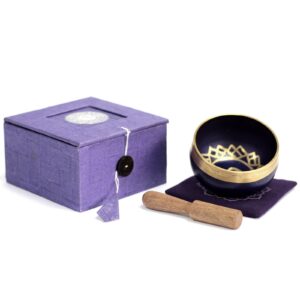 Haunted Chakra Singing Bowl – Crown | Niffty Witchy Supplies UK in Ritual Music Instruments style, wild hedge-witch lavender vibe for lovers of occult cha
