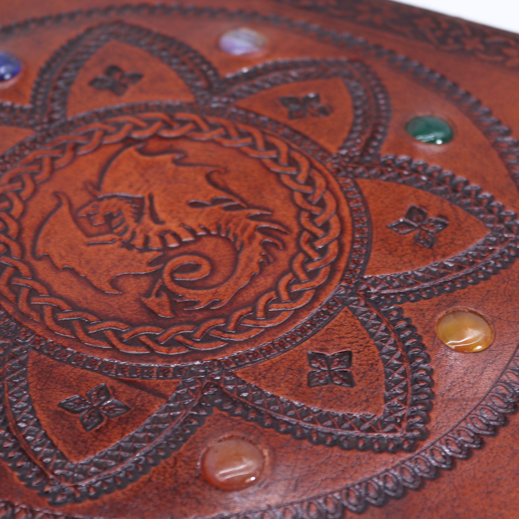 Mystical Huge Tomb Book – Charkra Stones Dragon Mandala 100 Pages – 25x34cm | Grimoires | Niffty Witchy Supplies UK in Grimoires style, modern cemet
