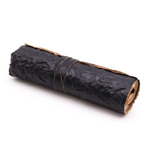 Potion-kissed Rolled Leather Travel Notebook – 96 pages – Black 21x15cm | Grimoires | Niffty Witchy Supplies UK in Grimoires style, wild sigil crims