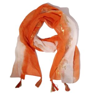 Spellbound Nomad Sari Summer Turtle Print Scarf – Coral (180x50cm) | Hats & Scarfs | Niffty Witchy Supplies UK in Hats & Scarfs style, romantic m