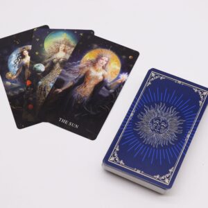 Enchanted Tarot Cards with Guide Book – Goddess Arcana | Tarot & Oracle | Niffty Witchy Supplies UK in Tarot & Oracle style, purple dream garnet