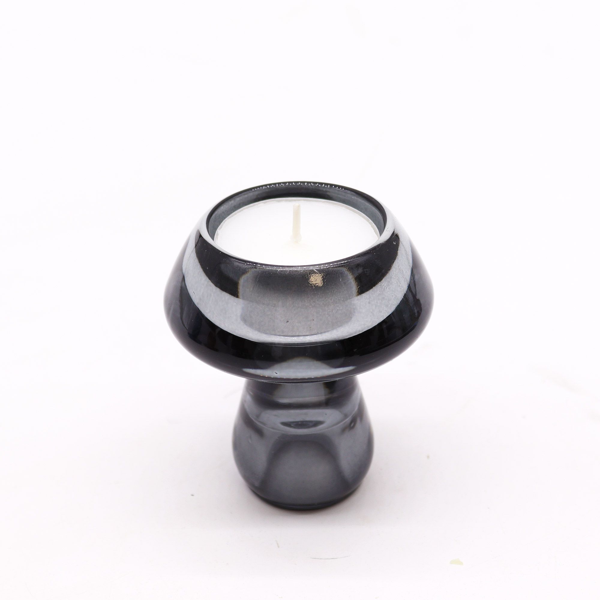 Haunted Mushroom Flip Dinner Candle / Tealight Holder – Midnight Grey | Niffty Witchy Supplies UK in holders & Burners style, moonlit winter cursed pe