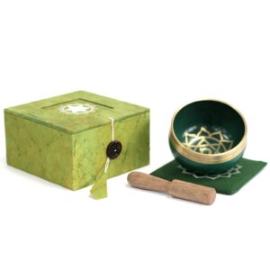 Arcane Chakra Singing Bowl – Heart | Niffty Witchy Supplies UK in Ritual Music Instruments style, alchemy veil sage altar from a spellbound witchy collect