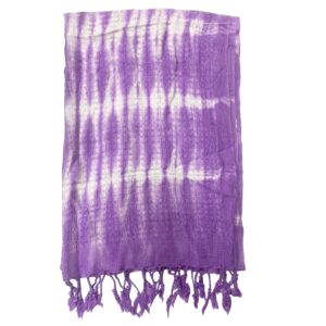 Potion-kissed Boho Java Art Stole/Scarf – Lavender Stripes & Motiff – 62x200cm | Clothing | Niffty Witchy Supplies UK in Clothing style, altar-r