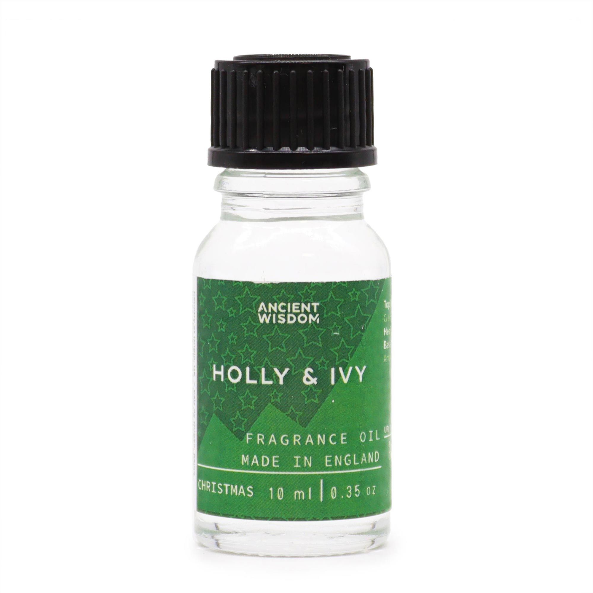 Starlit Holly & Ivy Fragrance Oil 10ml | Niffty Witchy Supplies UK in Oils & Wax Melts style, ivy craft delicate crow for magical wardrobes and sacred s