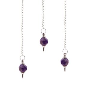 Starlit Facted Gemstone Pendulum – Amethyst | Pendulums | Niffty Witchy Supplies UK in Pendulums style, fae sabbath shimmering apothecary for modern witch