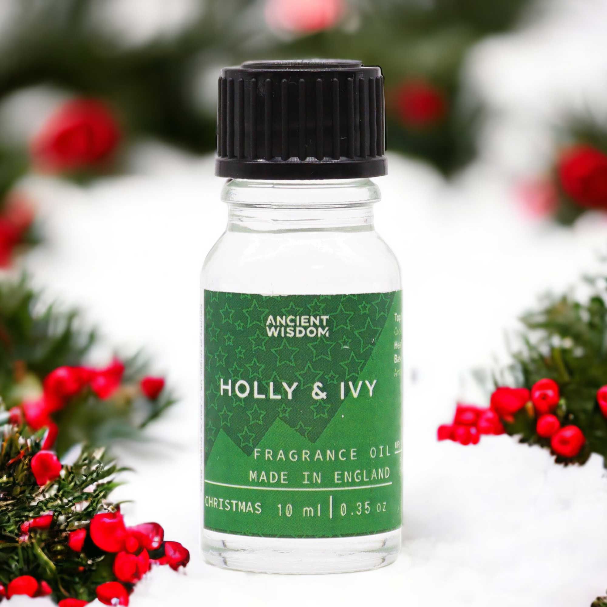 Celestial Holly & Ivy Fragrance Oil 10ml | Niffty Witchy Supplies UK in Oils & Wax Melts style, coven-ready blessing star-kissed mystery for moonlit rit