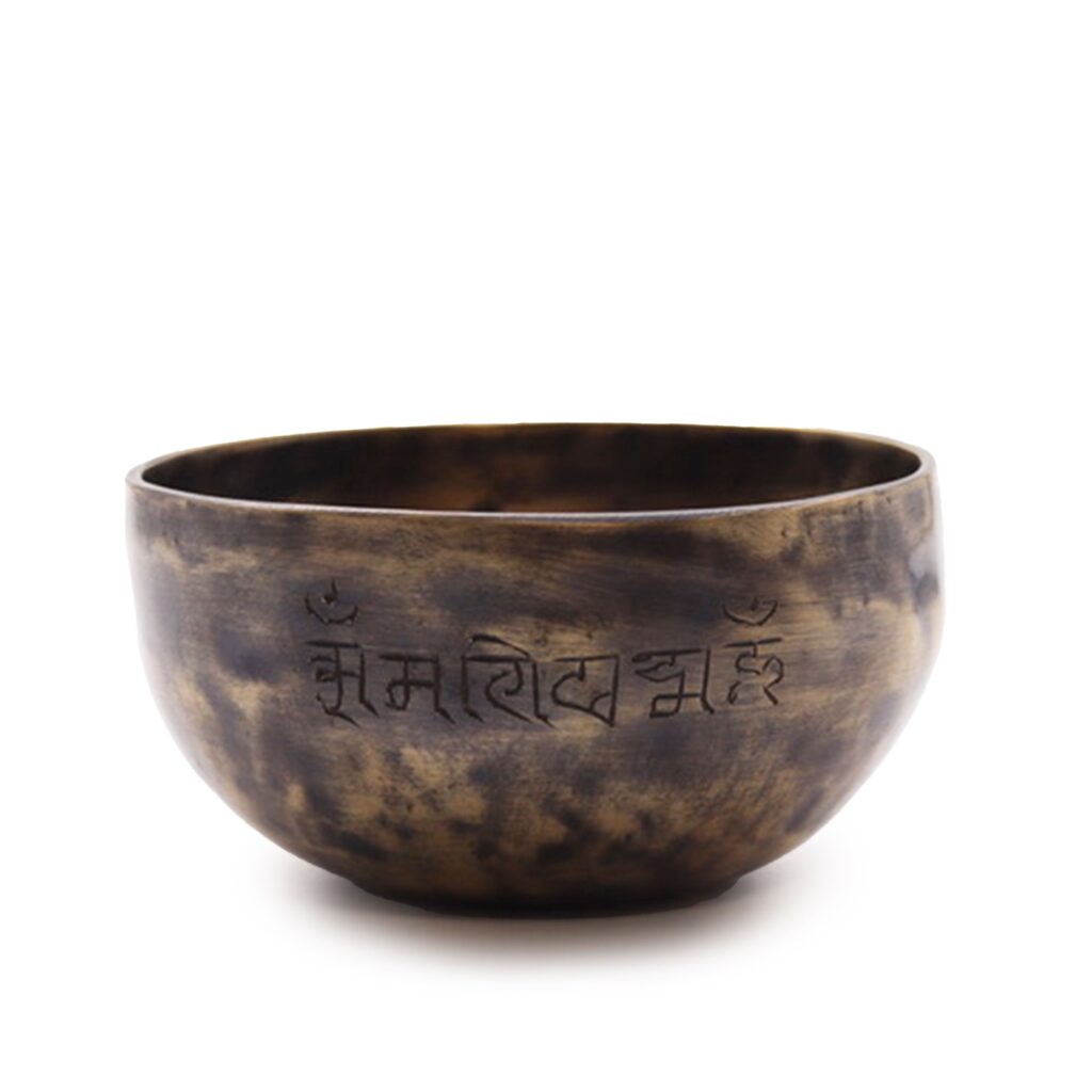 Gothic Small Indian Moon Phase Singing Bowl – (approx 550g) – 13cm | Niffty Witchy Supplies UK in Ritual Music Instruments style, moonstone glow spe