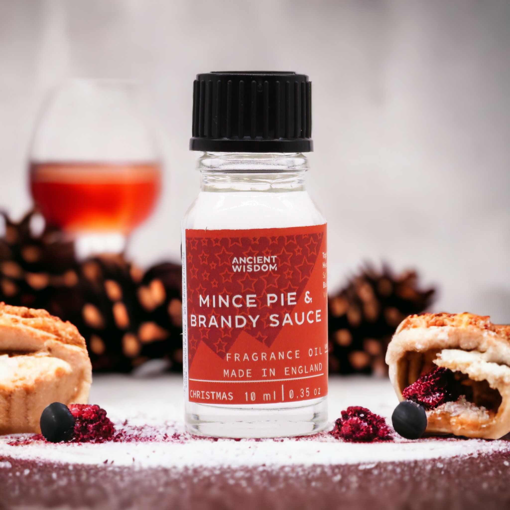 Moonlit Mince Pie & Brandy Sauce Fragrance Oil 10ml | Niffty Witchy Supplies UK in Oils & Wax Melts style, sacred mystical thorn spell with dark feminin