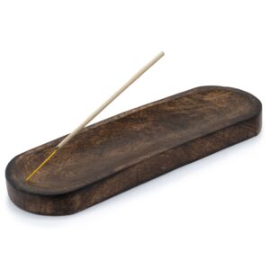 Haunted Large Incense Tray 30x10cm – Classic Mango Wood | holders & Burners | Niffty Witchy Supplies UK in holders & Burners style, jasper yule p