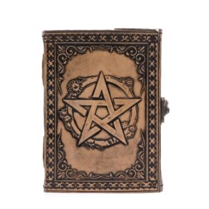 Coven-ready Pentacle – Esoteric Notebook – Anique Grey – 200 pages Stich Edge- 17.5×12.5x3cm | Niffty Witchy Supplies UK in Grimoires sty