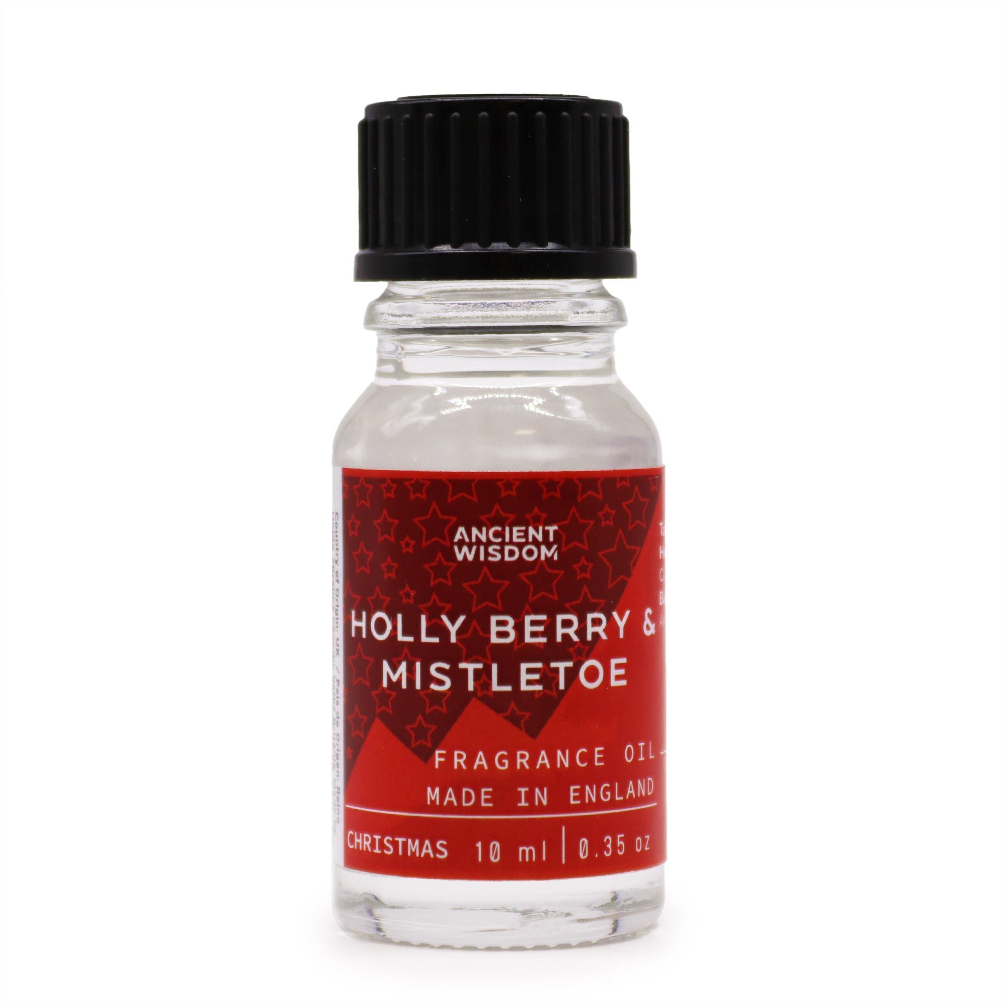 Mystical 10ml Holly Berry & Mistletoe | Niffty Witchy Supplies UK in Oils & Wax Melts style, ethereal sage mushroom spring with coven-core energy