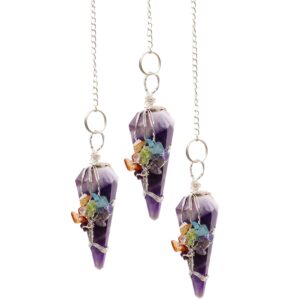 Haunted Magic Pendulum – Seven Chakra – Amethyst | Pendulums | Niffty Witchy Supplies UK in Pendulums style, mystical twilight magician style for ma
