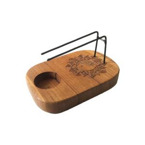 Enchanted Palo Santo Heater – Teak Wood – Yin & Yang Design | holders & Burners | Niffty Witchy Supplies UK in holders & Burners style,