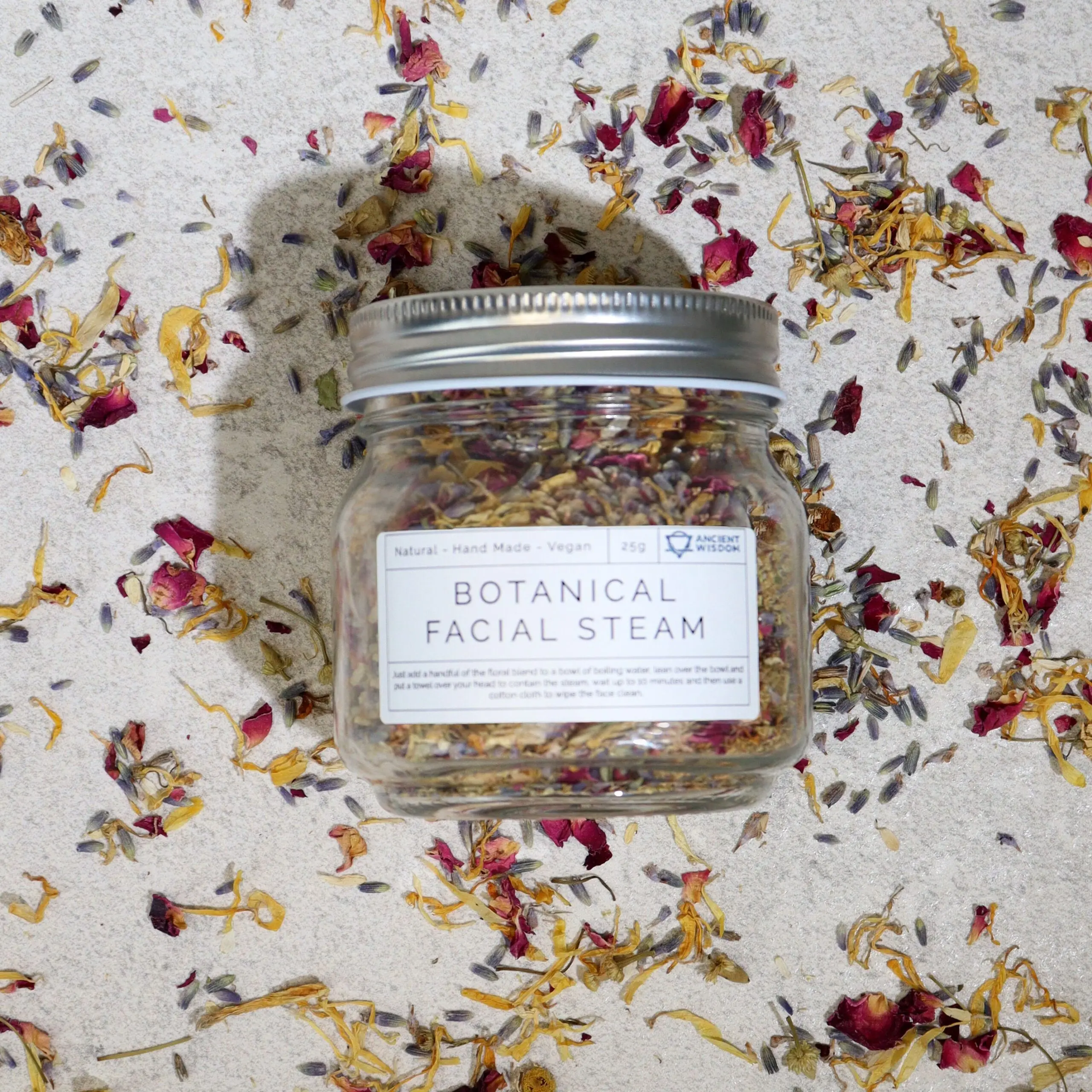 Celestial Botanical Facial Steam Blend – Natural 250g | Bath Salts | Niffty Witchy Supplies UK in Bath Salts style, romantic mushroom bold ceremony with m