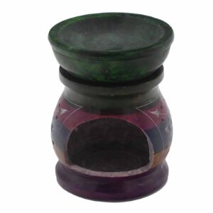 Bewitching Soapstone Oil Burner 10cm – Flower of Life – Five Colours | holders & Burners | Niffty Witchy Supplies UK in holders & Burners s