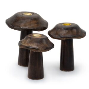 Potion-kissed Set of 3 Flat Incense Cone Mushrooms (13cm 12cm 11cm) | holders & Burners | Niffty Witchy Supplies UK in holders & Burners style, potion