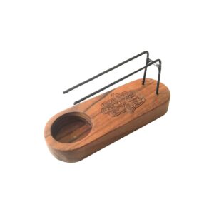 Enchanted Small Palo Santo Heater – Teak Wood – Hamsa Design | holders & Burners | Niffty Witchy Supplies UK in holders & Burners style, st