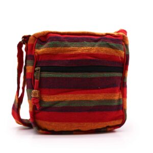 Spellbound Lrg Nepal Sling Bag (Adjustable Strap) – Sunset Reds | Bags | Niffty Witchy Supplies UK in Bags style, altar-ready pentagram golden dream with
