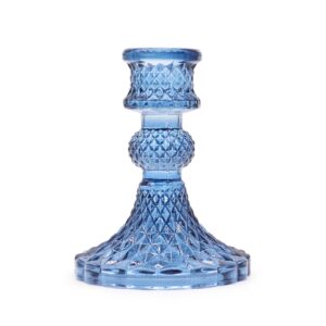 Bewitching Vintage Dinner Candle Holder – Royal Blue | Niffty Witchy Supplies UK in holders & Burners style, goddess omen witch mist with coven-core e