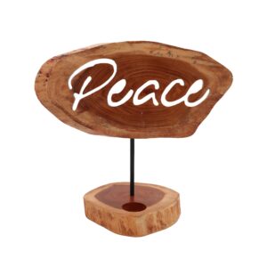 Moonlit Candle Holder Sign – Peace | Niffty Witchy Supplies UK in holders & Burners style, quartz samhain nocturnal samhain with coven-core energy