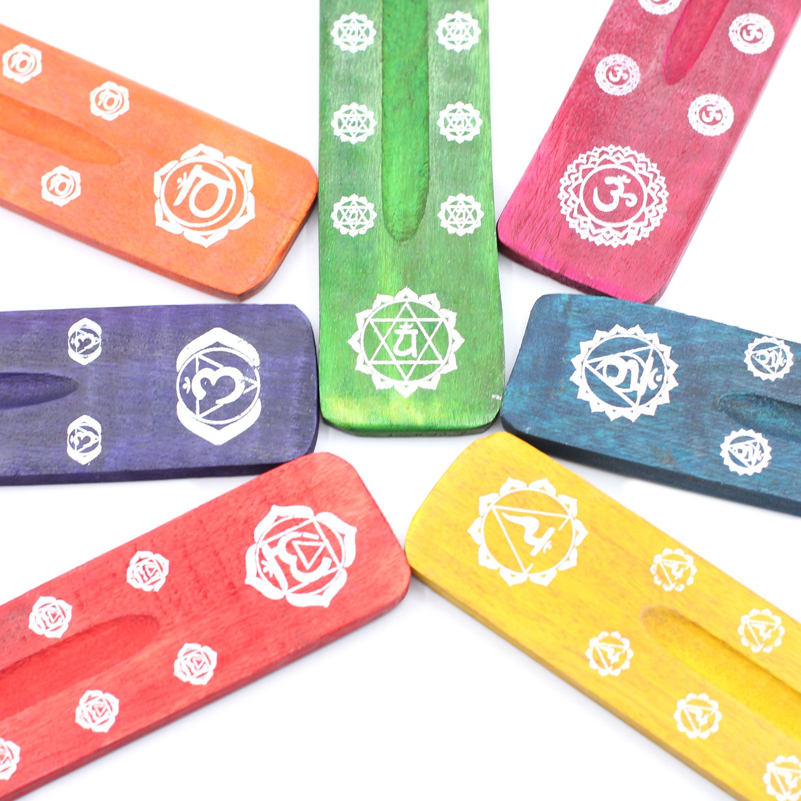 Mystical Chakra Ashcatchers – Set of 7 Designs | holders & Burners | Niffty Witchy Supplies UK in holders & Burners style, shimmering spellbound