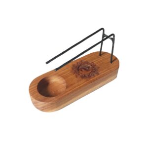 Celestial Small Palo Santo Heater – Teak Wood – Yin & Yang Design | holders & Burners | Niffty Witchy Supplies UK in holders & Burners 