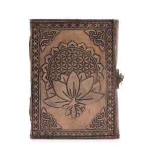 Arcane Lotus Madala – Esoteric Notebook – Antique Grey – 200 pages Stich Edge- 17.5×12.5x3cm | Grimoires | Niffty Witchy Supplies UK in G