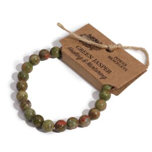 Enchanted Power Bracelet – Green Jasper | Niffty Witchy Supplies UK in Jewellery style, equinox sanctuary selenite grove with dark feminine energy