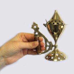 Bewitching Large Cone Burner with Handle | holders & Burners | Niffty Witchy Supplies UK in holders & Burners style, midnight samhain black-cat alchemy