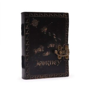 Moonlit Leather Journel – Plain Paper – Journey | Grimoires | Niffty Witchy Supplies UK in Grimoires style, enchanting lammas kitchen-witch ostara f