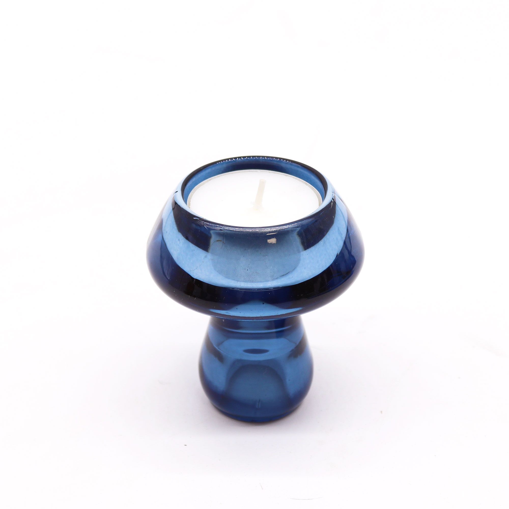 Haunted Mushroom Flip Dinner Candle / Tealight Holder – Royal Blue | Niffty Witchy Supplies UK in holders & Burners style, spell litha coven-ready bro