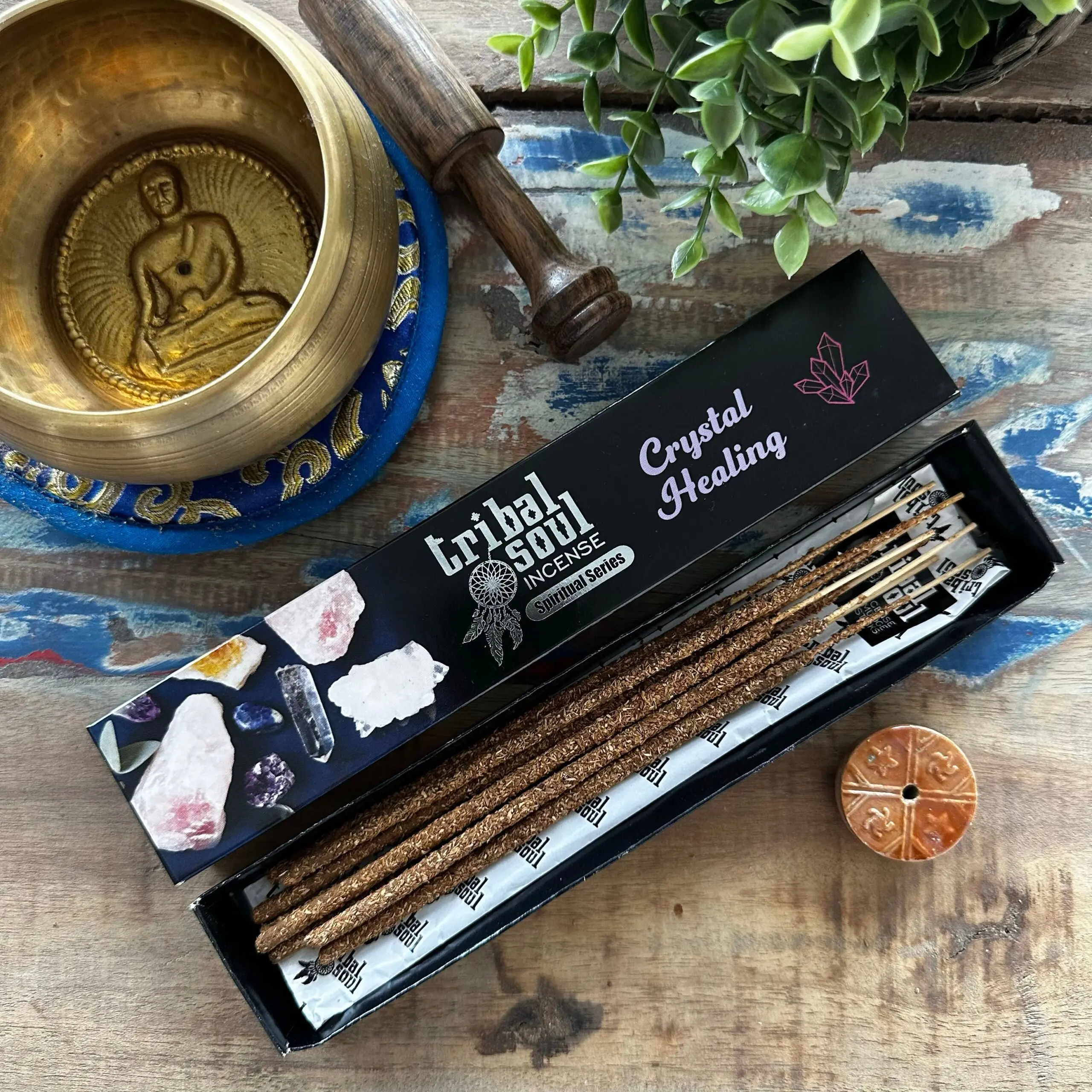 Moonlit Tribal Soul Spiritual Incense Sticks and Ceramic Holder – Crystal Healing | Incense | Niffty Witchy Supplies UK in Incense style, quartz grove vel