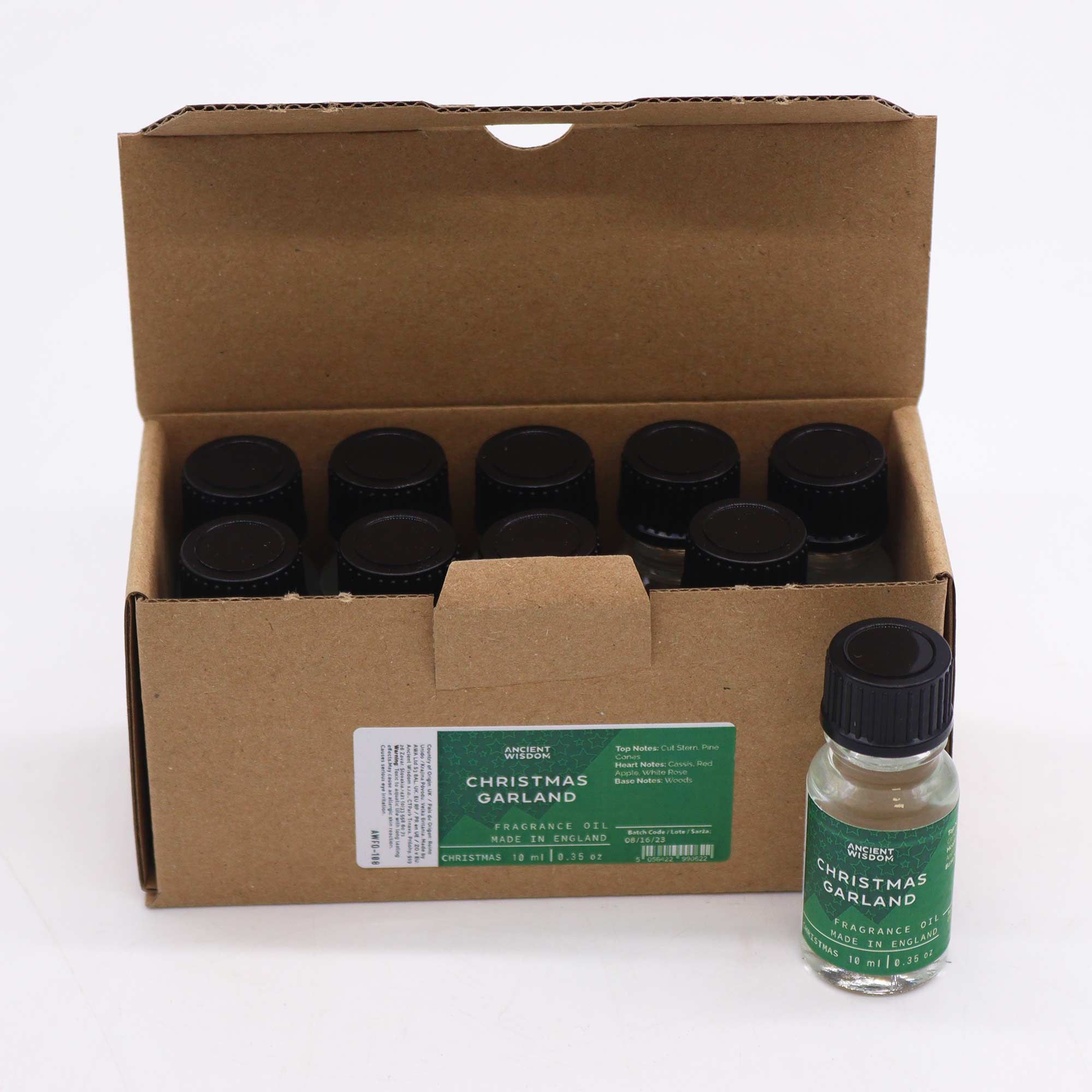 Potion-kissed Christmas Garland Fragrance Oil 10ml | Niffty Witchy Supplies UK in Oils & Wax Melts style, crow treasure deep offering for modern witches
