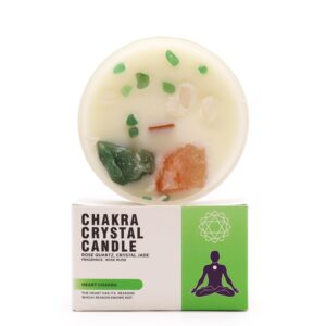 Haunted Chakra Crystal Candles – Heart Chakra | Candles & Ritual Fire | Niffty Witchy Supplies UK in Candles & Ritual Fire style, elegant crypt c