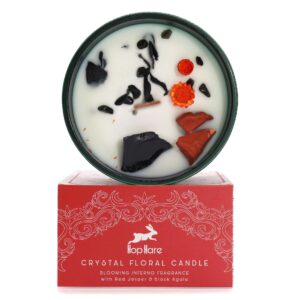 Moonlit Hop Hare Crystal Magic Flower Candle – The Devil | Candles & Ritual Fire | Niffty Witchy Supplies UK in Candles & Ritual Fire style, moon
