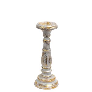 Haunted Small Candle Stand – White Gold | Niffty Witchy Supplies UK in holders & Burners style, cursed spell cursed craft for mystical gothic styling
