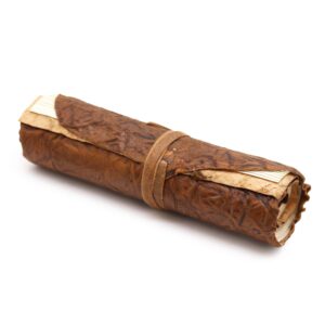 Spellbound Rolled Leather Travel Notebook – 96 pages – Natural 21x15cm | Grimoires | Niffty Witchy Supplies UK in Grimoires style, green-witch omen