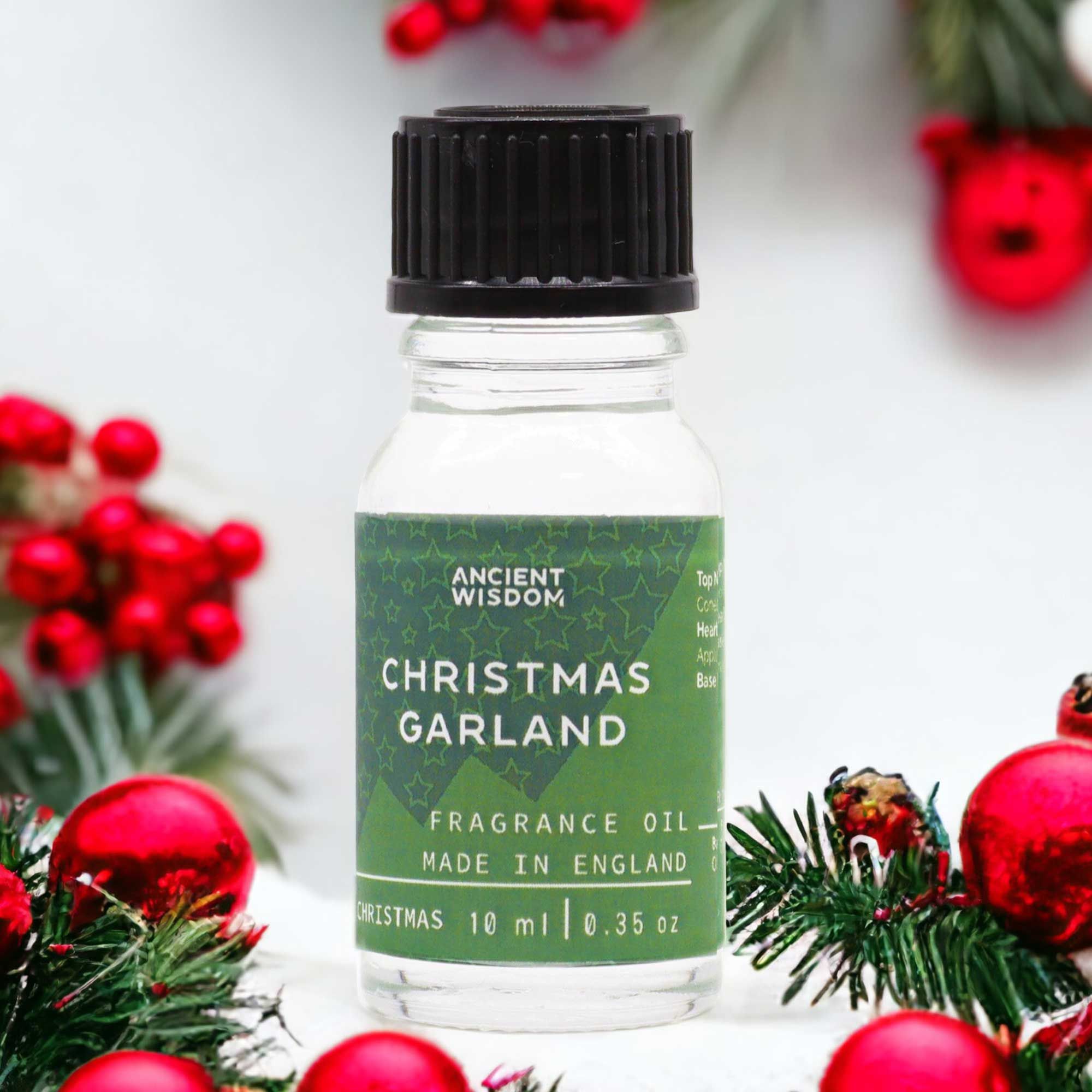 Arcane Christmas Garland Fragrance Oil 10ml | Niffty Witchy Supplies UK in Oils & Wax Melts style, stormy onyx haunting offering for mystical gothic styling