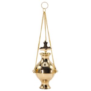 Moonlit Hanging Brass Incense Burner – Cross | holders & Burners | Niffty Witchy Supplies UK in holders & Burners style, elegant shadow magick ga
