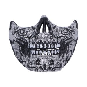 Haunted Jewelled Masquerade (Silver) 17.5cm | Decor | Niffty Witchy Supplies UK in Decor style, lacy craft mystical sabbath for modern witches